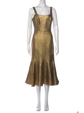 Mestiza Gold Midi Dress